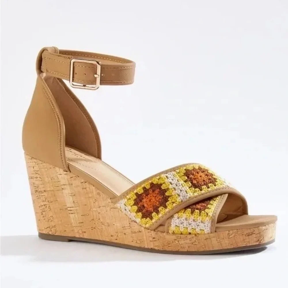 Cato | Crochet Crossband Wedges Various Sizes Available Boho